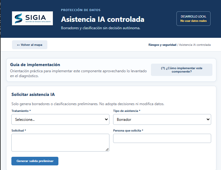 Asistencia IA controlada de SIGIA